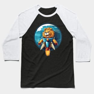 Rocket Lion Baseball T-Shirt